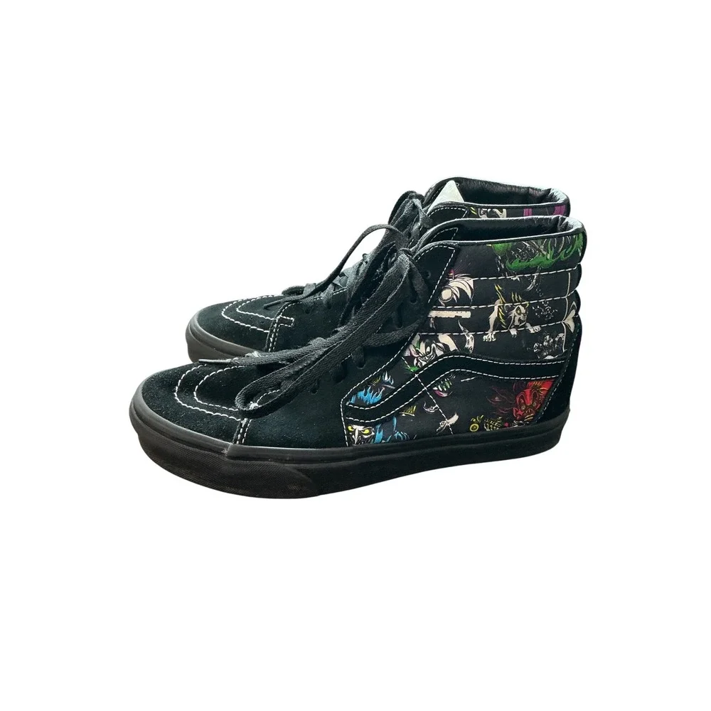 Vans Sk8-Hi Disney 100 Villains Black High Top Sneakers Mens 6.5 Womens 8.0